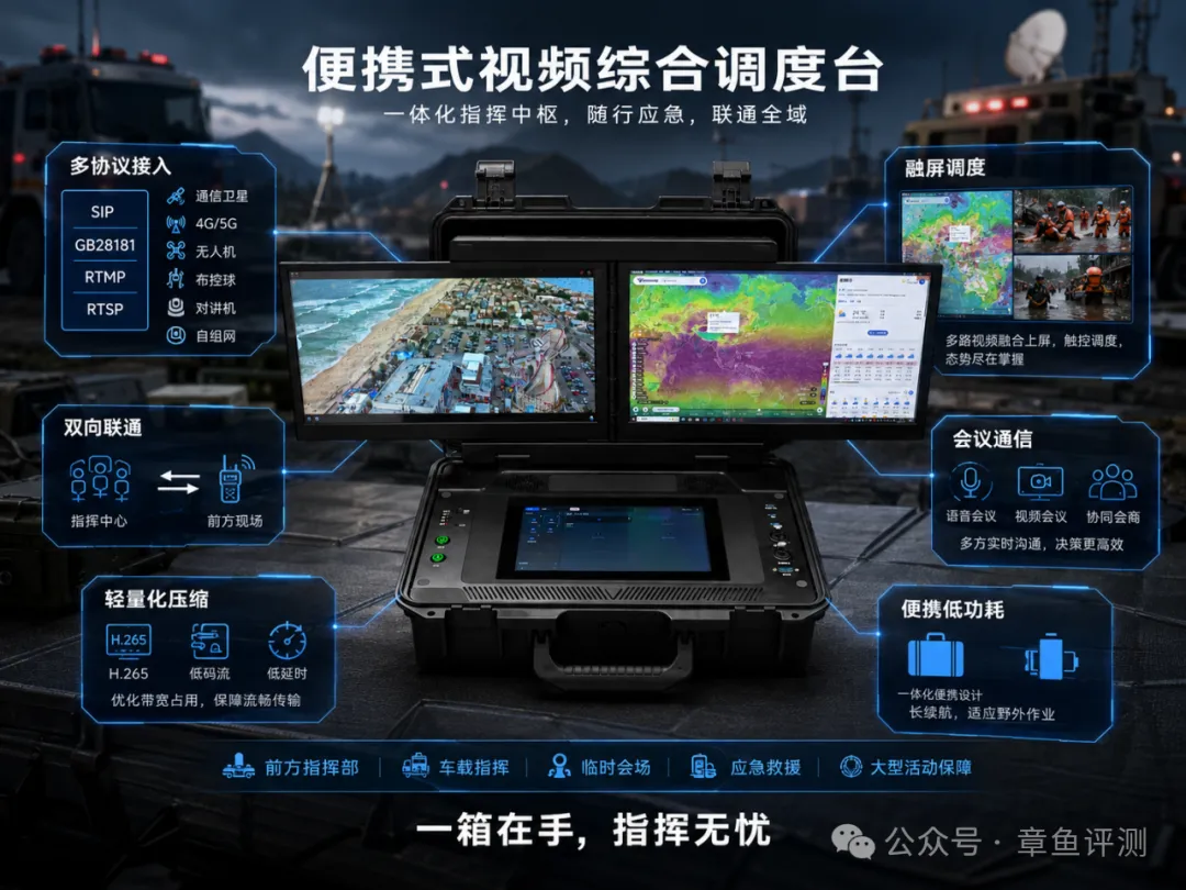 思载科技 UVG-BOX 便携式视频综合调度台集成多协议接入、融屏调度、会议通信与轻量化压缩